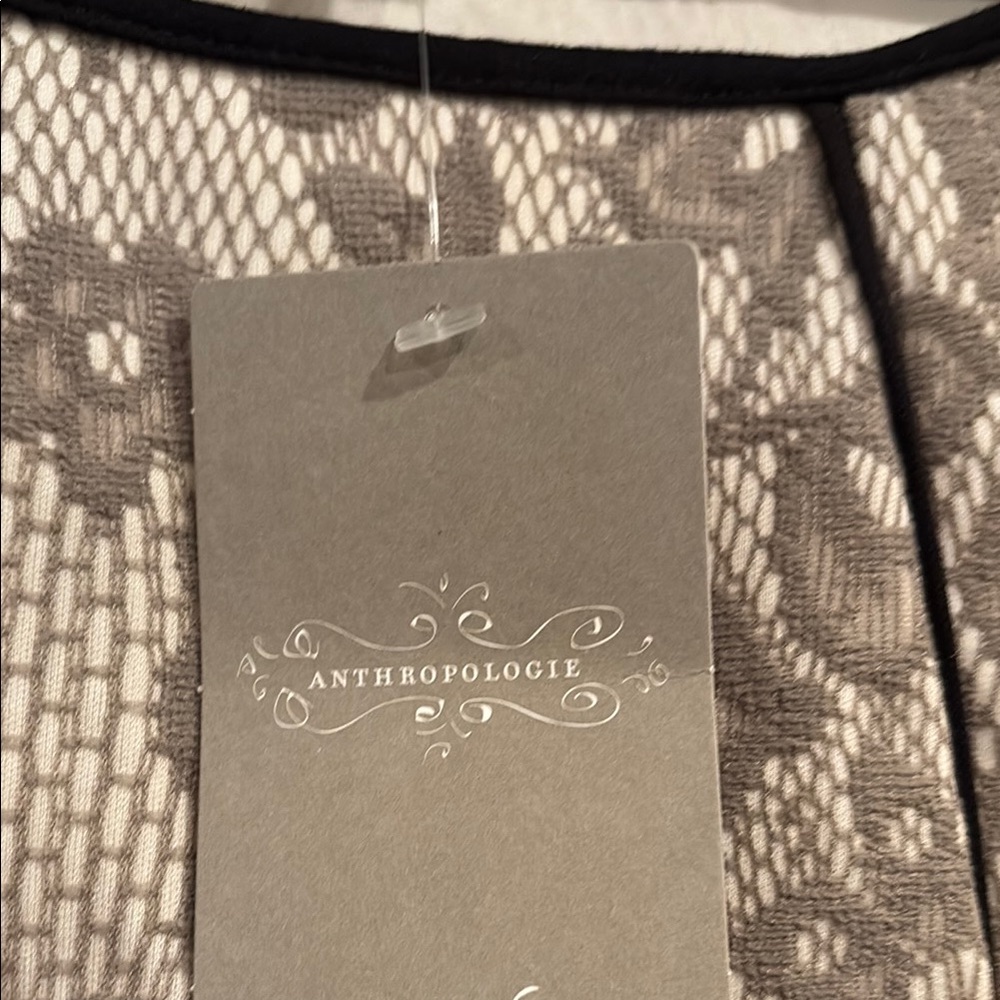 Anthropologie Gray Lace Intimate Top